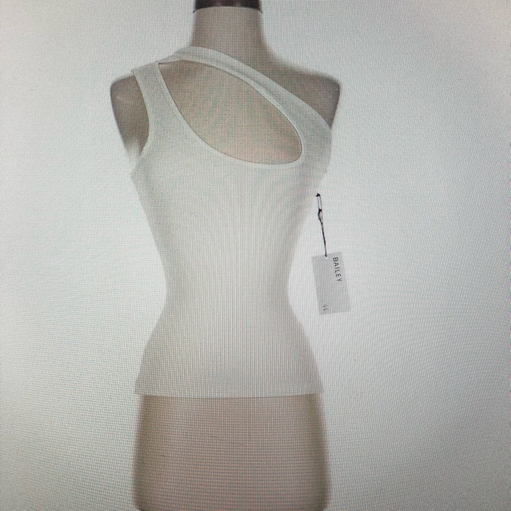 Bailey 44 White Asymmetrical Tank Top